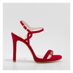 Sandalias Tacón Mujer Lodi Cannes Rojo