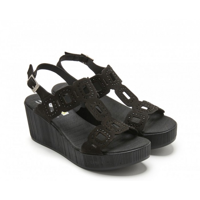 Sandalias Mujer 24 Hrs 25715 Negro