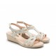 Sandalias Mujer 24 Hrs 25691  Crema