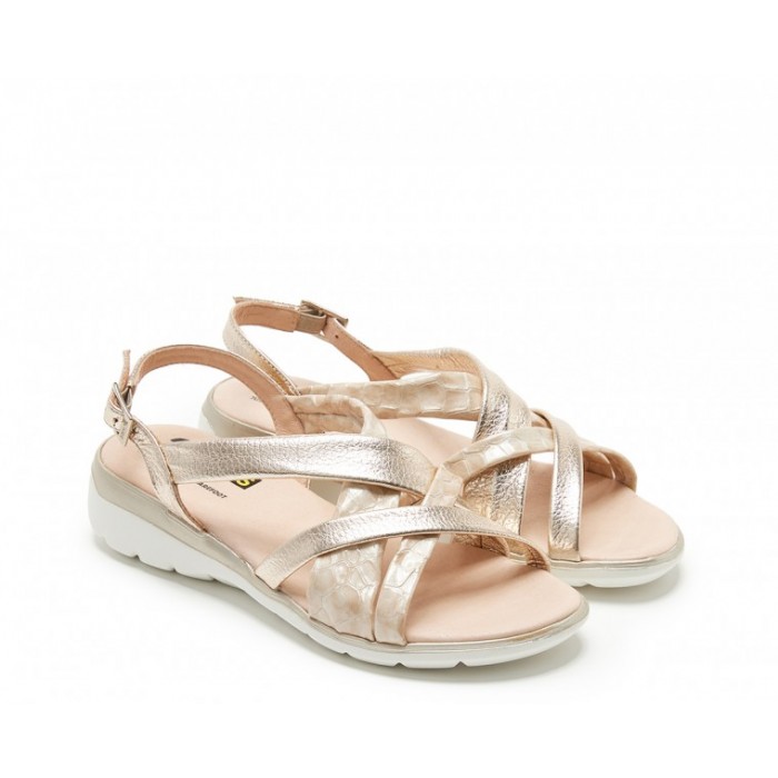 Sandalias Mujer 24 Hrs 25688 Combi Champán