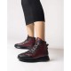 Botines Mujer Wonders England A-2451 Negro Vino