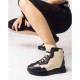 Botines Mujer Wonders England A-2451 Negro Crema