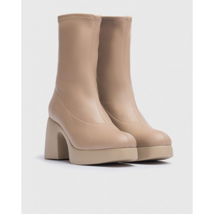 Botines Mujer Wonders Eris H-4925 Taupe