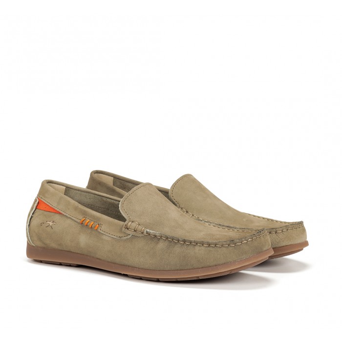 Zapatos Mocasines Hombre Fluchos Troy F1729 Beige