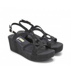 Sandalias Mujer 24 Hrs 26063 Negro