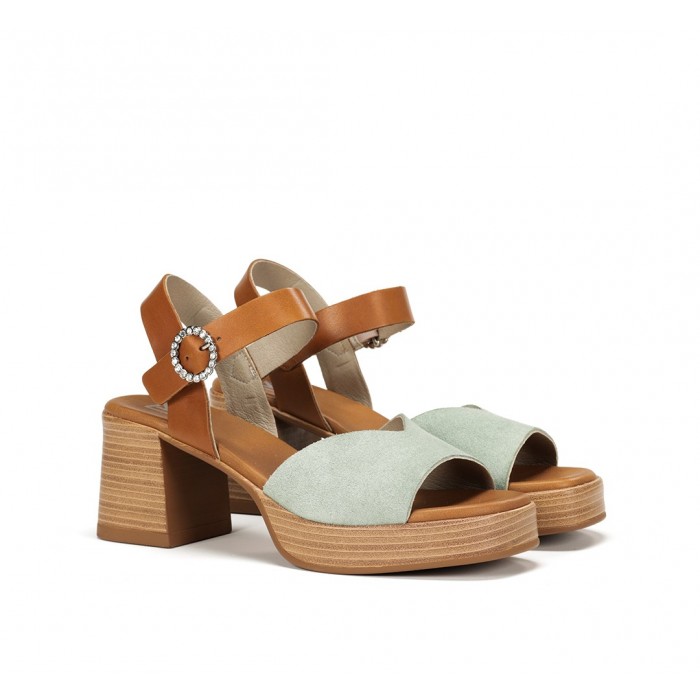 Sandalias Tacón Mujer Dorking Diamond D9283 Verde