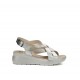 Sandalias Cuña Mujer Dorking Ever D9316 Plata Platino