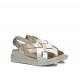 Sandalias Cuña Mujer Dorking Ever D9316 Plata Platino