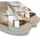 Sandalias Cuña Mujer Dorking Ever D9316 Plata Platino