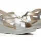 Sandalias Cuña Mujer Dorking Ever D9316 Plata Platino