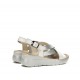 Sandalia Cuña Mujer Dorking Ever D9316 Blanco Plata