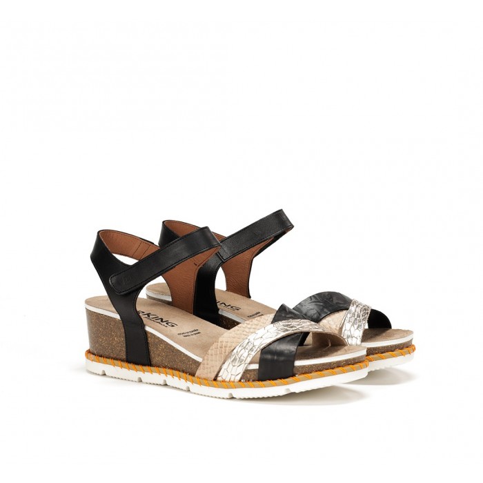 Sandalias Mujer Dorking Gold D9320 Negra