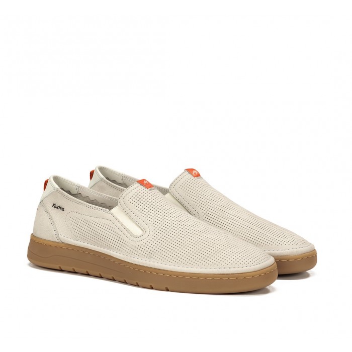 Zapatos Mocasines Hombre Fluchos Leo F1946 Blanco