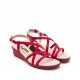 Sandalias Mujer 24 Hrs 26038 Rojo