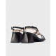 Sandalias Tacón Mujer Wonders Sofia H-6101 Negro