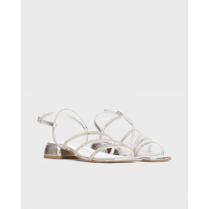 Sandalias Mujer Wonders Dione BT-8901 Plata