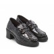 Zapatos Mocasines Mujer 24 Hrs 25871 Charol Gris