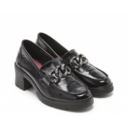 Zapatos Mocasines Tacón Mujer 24 Hrs 26281  Negro