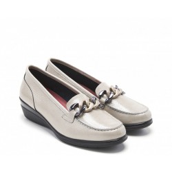 Zapatos Mocasines Mujer 24 Hrs 26217  Beige