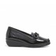 Zapatos Mocasines Mujer 24 Hrs 26217   Charol Negro