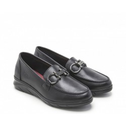 Zapatos Mocasines Mujer 24 Hrs 26220  Negro