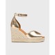 Sandalias Cuña Mujer Wonders Manly YH-PI609 Oro