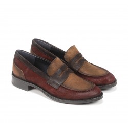 Zapatos Mocasines Mujer Dorking Harvard D8342 Calf Brick+Crusca+Ebano